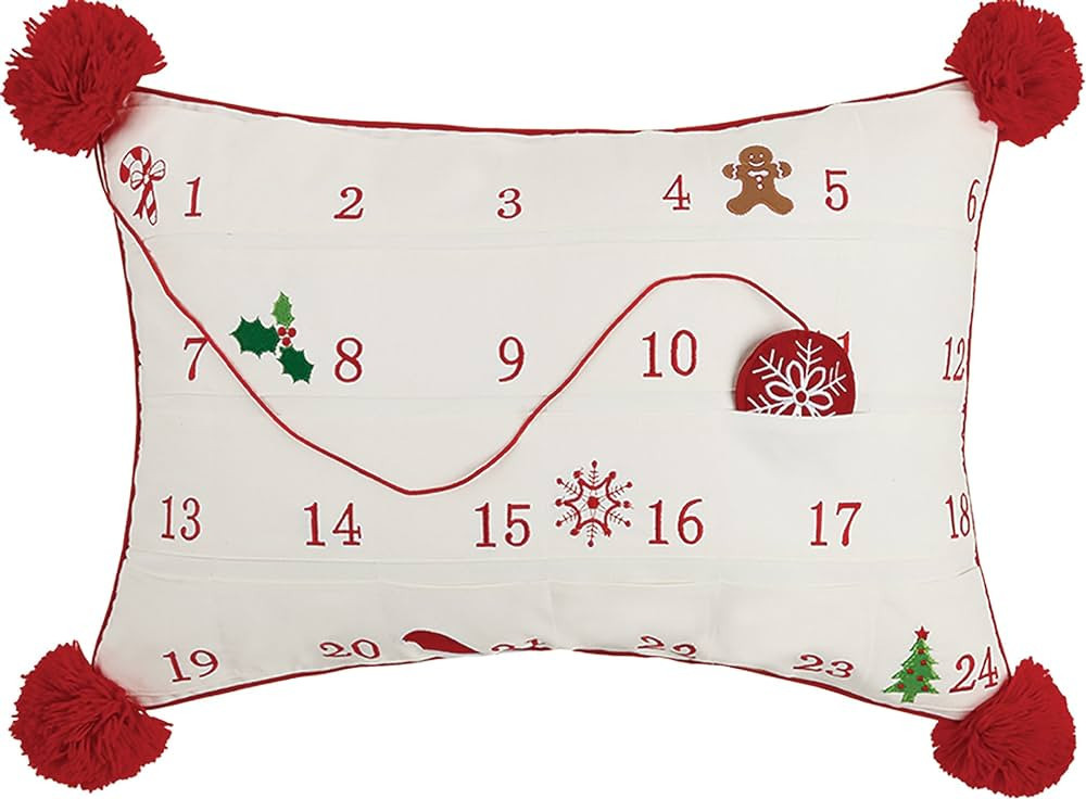 Peking Handicraft Advent Calendar Pillow, Multicolored | Amazon (US)