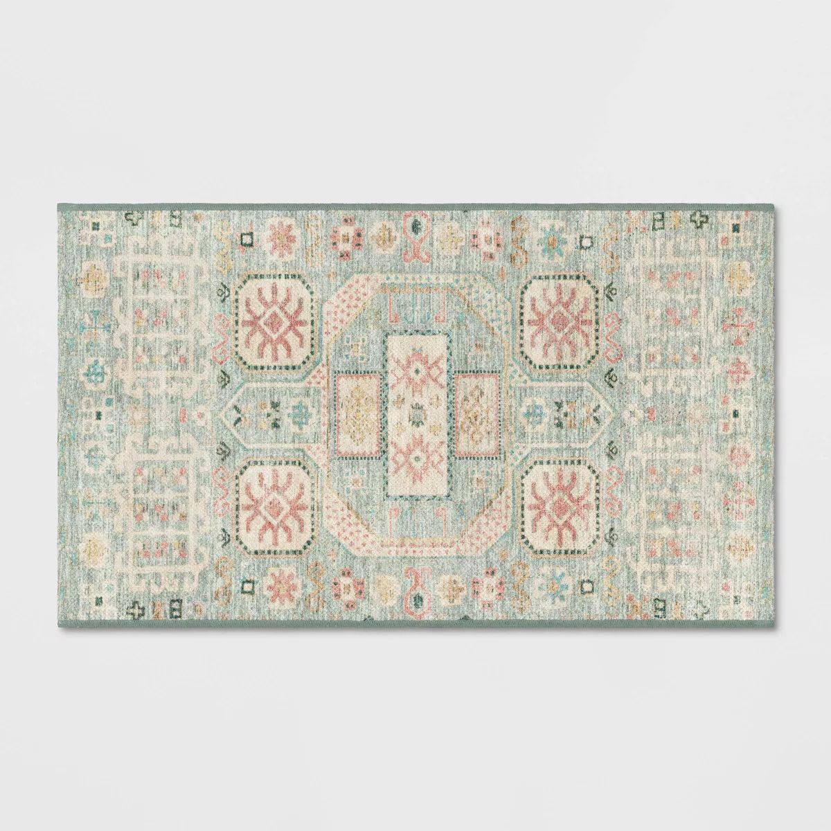 2'3"x3'9" Washable Persian Style Accent Rug Green - Threshold™ | Target