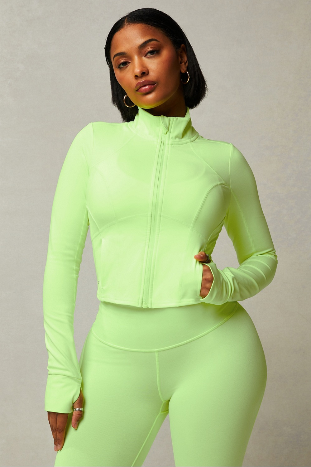 Perfect Storm Cropped Train Jacket | Fabletics - North America