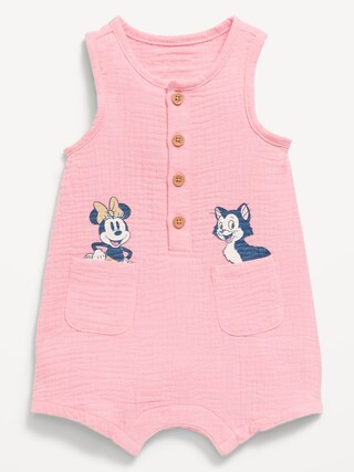 Disney© Sleeveless Henley One-Piece Romper for Baby | Old Navy (CA)