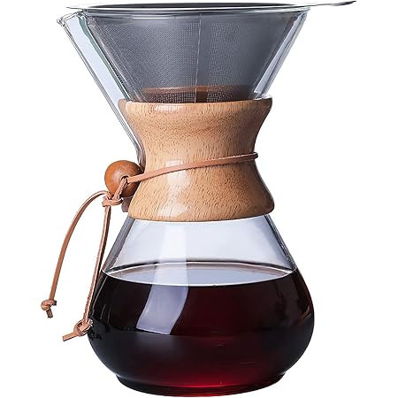 Chemex Pour-Over Glass Coffeemaker - Classic Series - 6-Cup - Exclusive Packaging | Amazon (US)