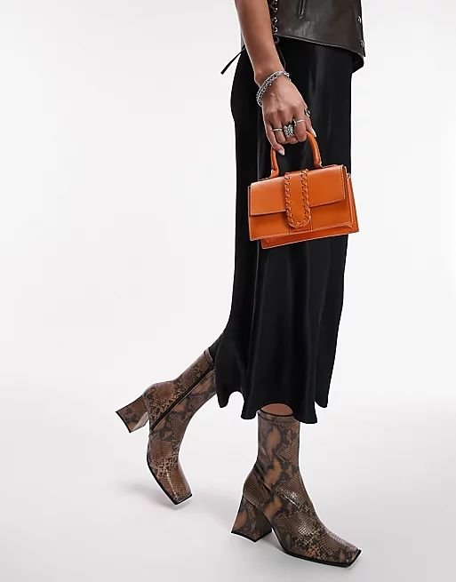 Topshop lola mini weave detailed leather crossbody bag | ASOS (Global)