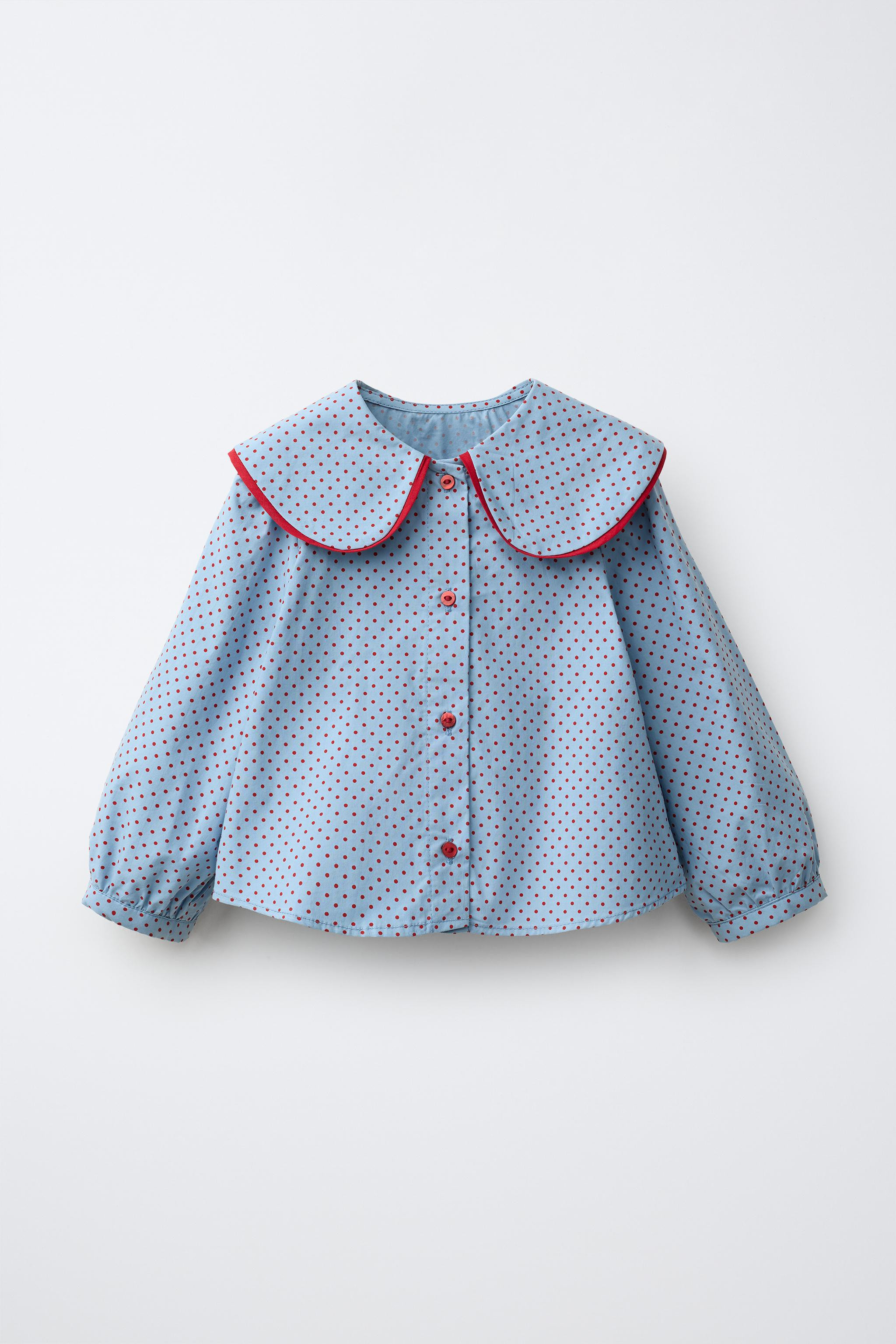 POLKA DOT PETER PAN COLLAR SHIRT | Zara US