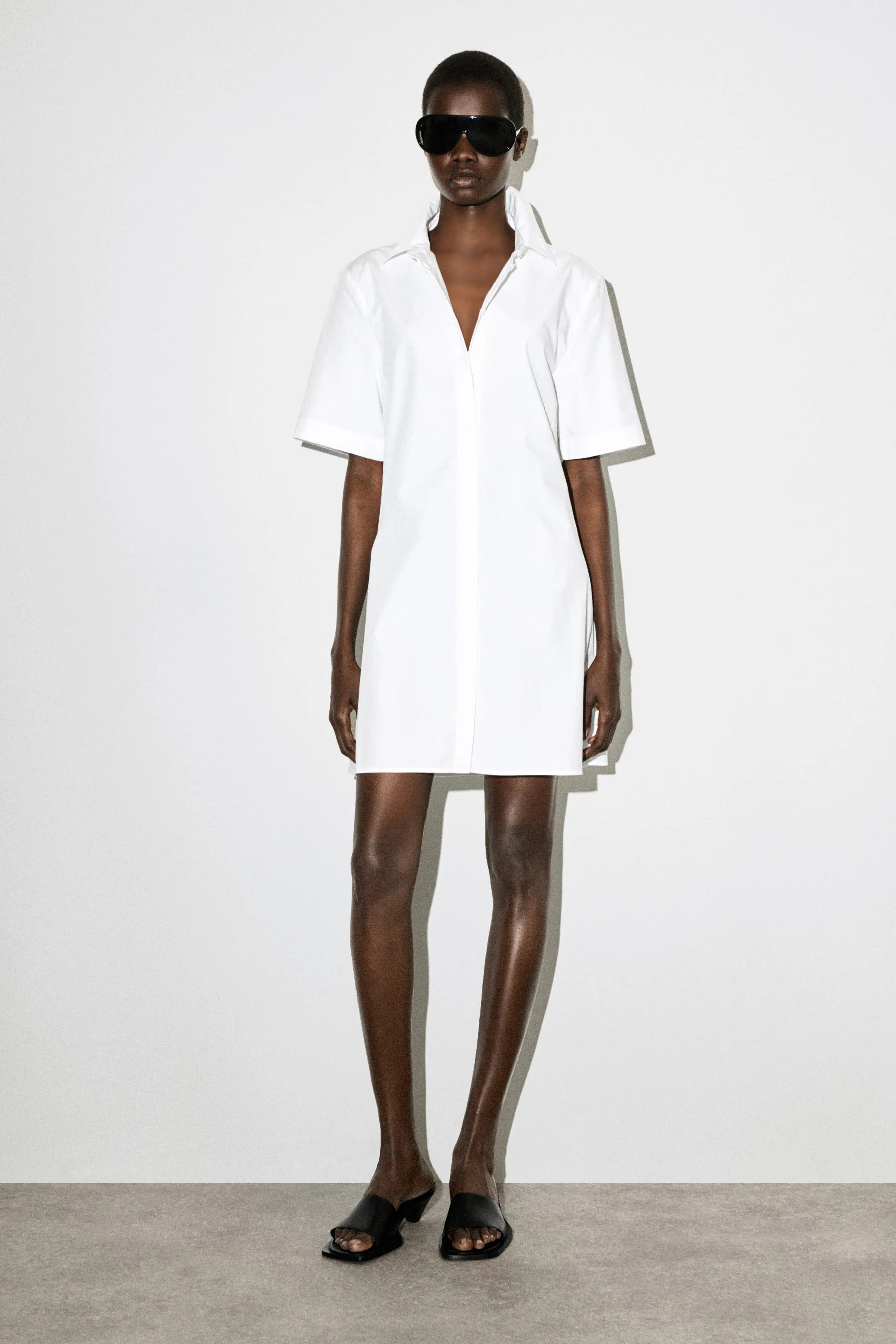 COS Classic Cotton Mini Shirt Dress (Women) | Nordstrom | Nordstrom