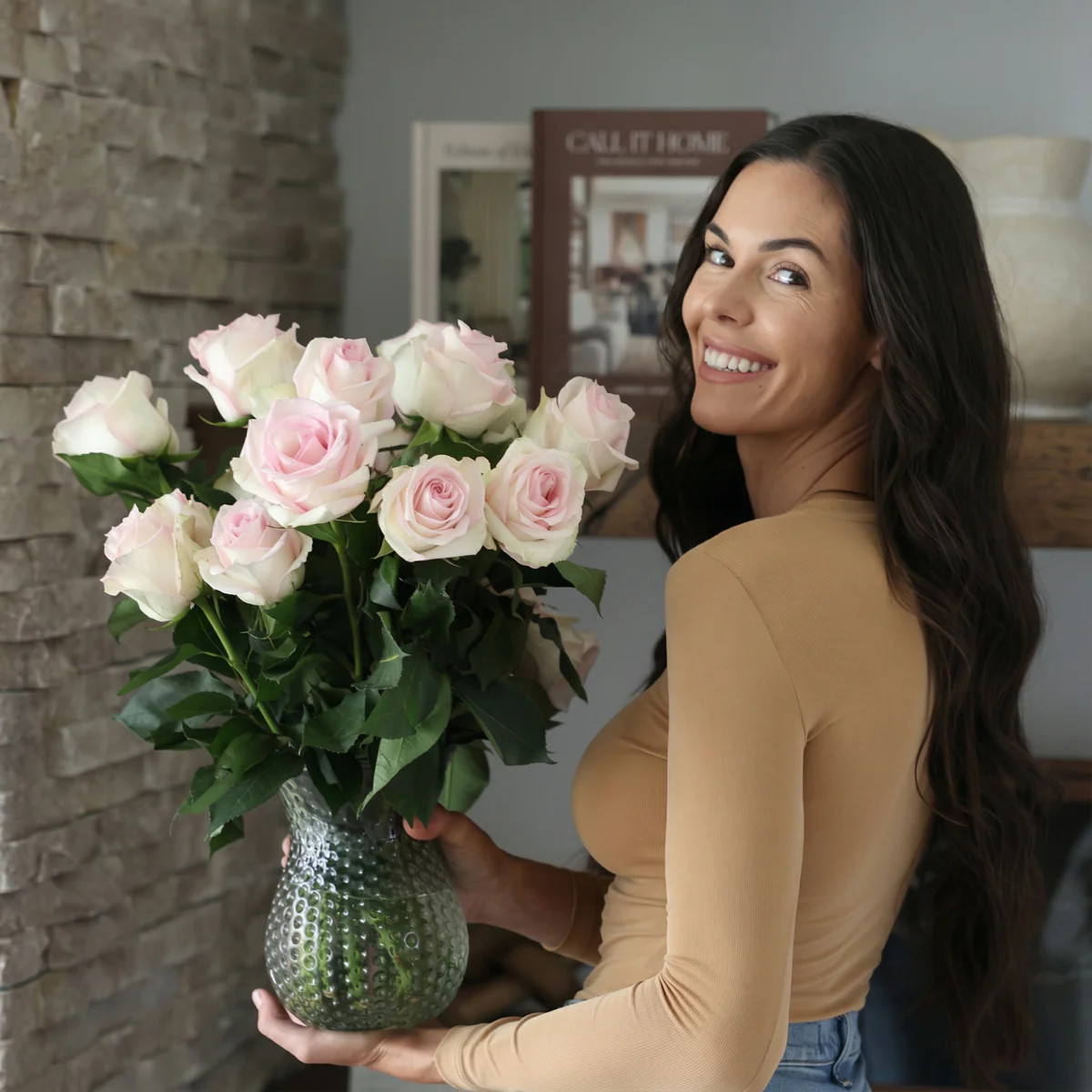 Light Pink Roses Bouquet | Pink Roses Delivery – Rosaholics | Rosaholics (US)