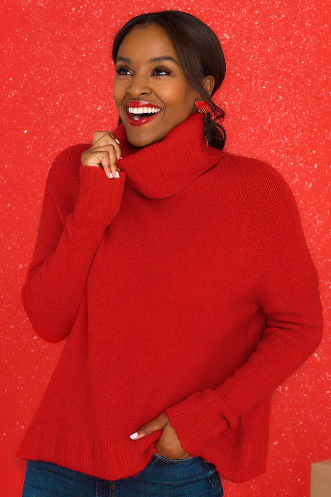 Say Anything Red Sweater | Red Dress 