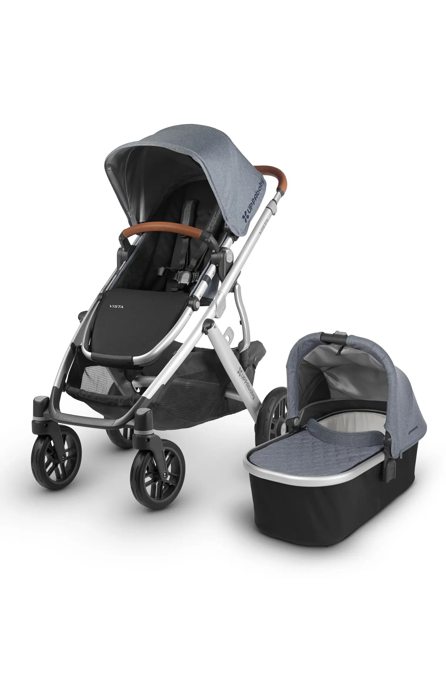 VISTA Aluminum Frame Convertible Complete Stroller with Leather Trim | Nordstrom
