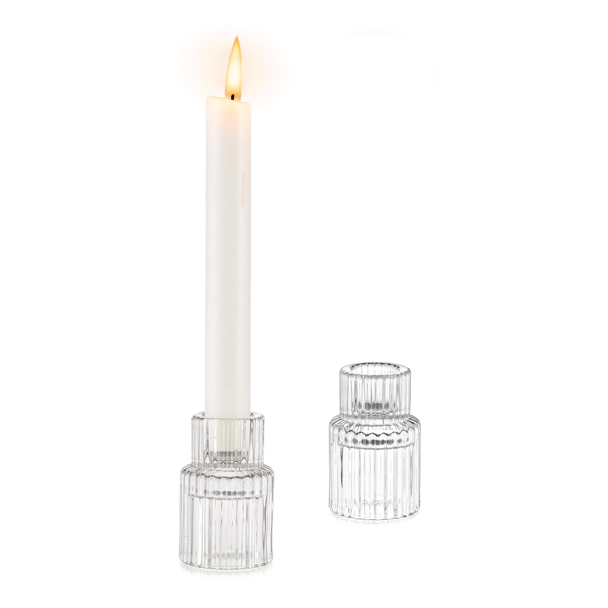 Glass candlestick taper candle holder | Amazon (US)