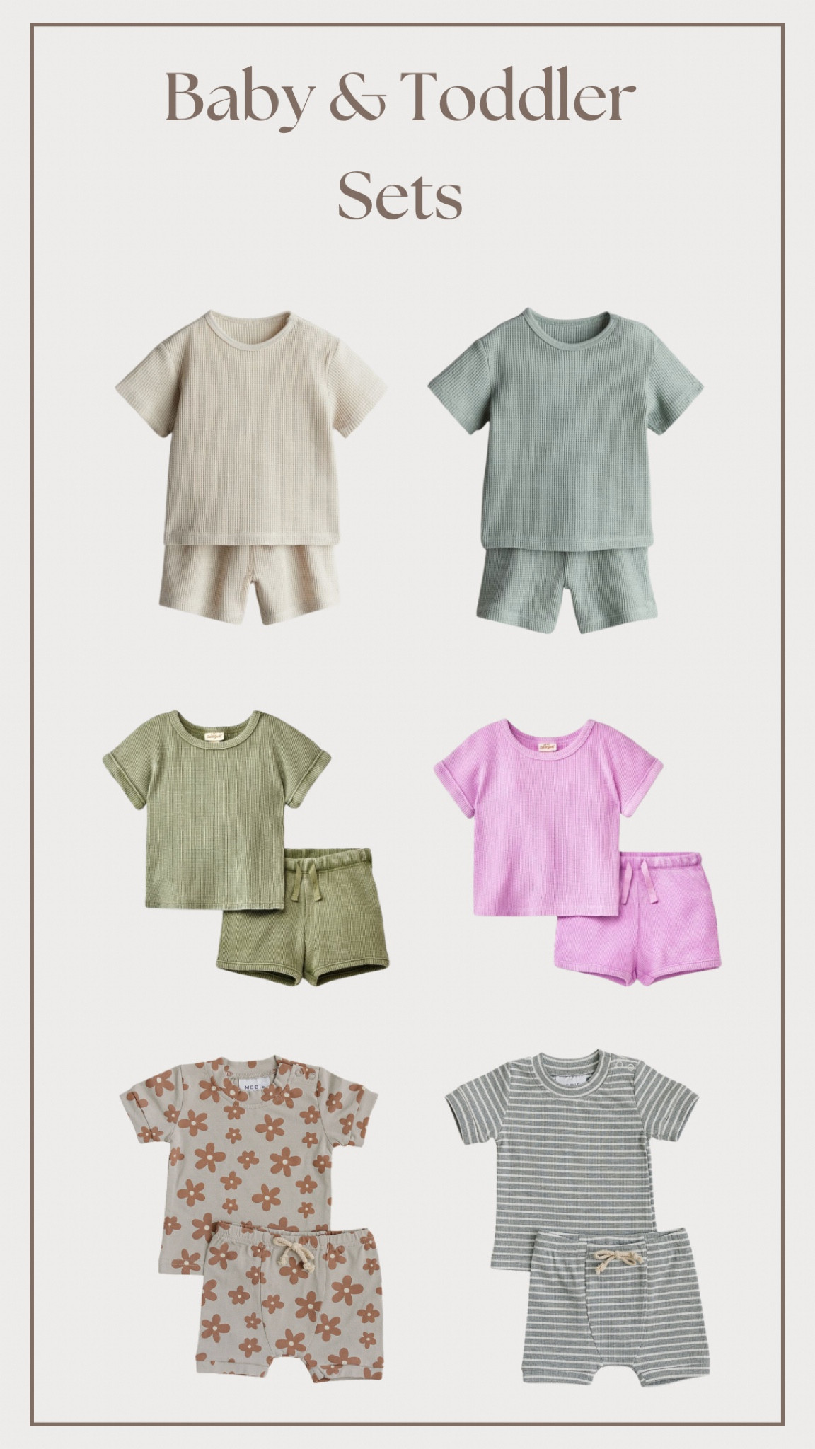 Some of my favorite baby/toddler play sets. Something so cute about a simple, matching outfit. 

#LTKKids #LTKBaby #LTKFamily