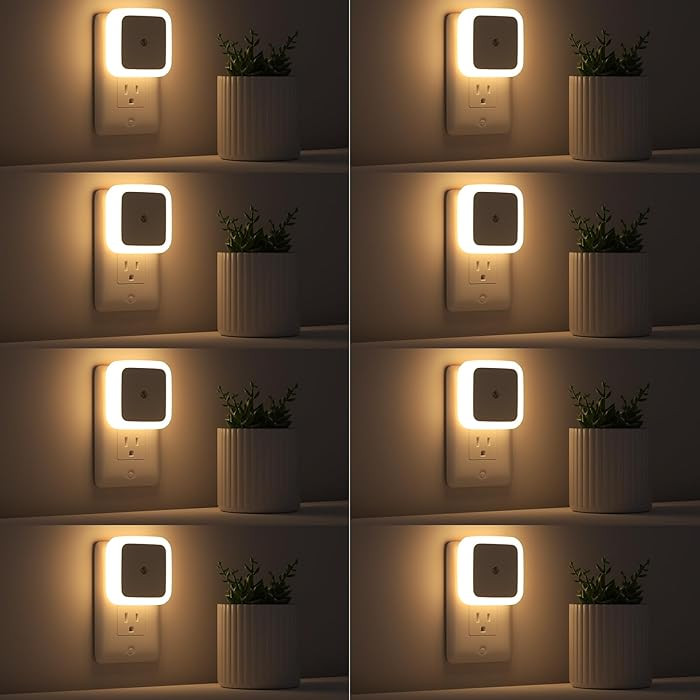 Night Light, Night Lights Plug into Wall 8-Pack, Nightlight Plug in Night Light, Dusk to Dawn Nig... | Amazon (US)