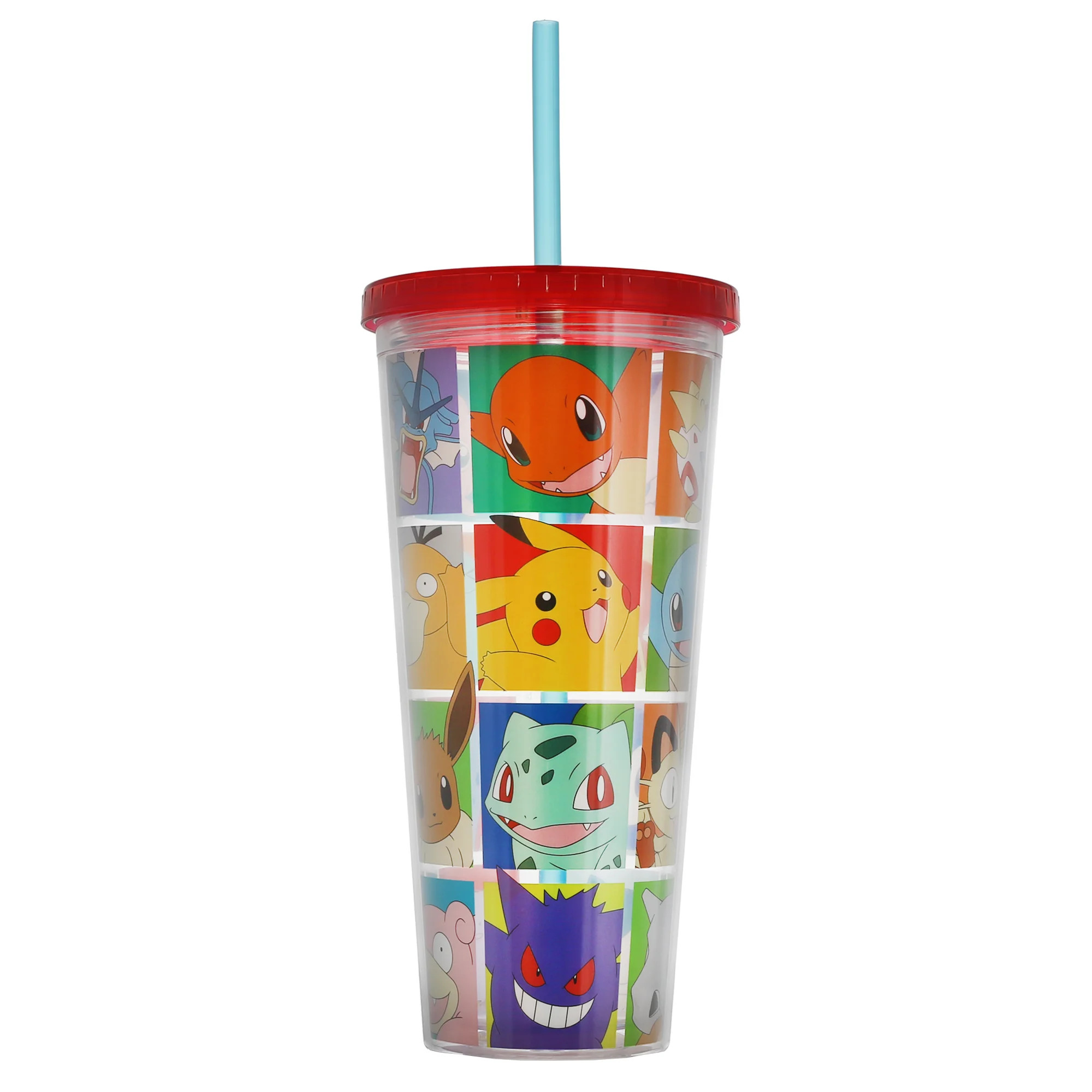 Pokemon Character Cold Cup Tumbler with Lid and Straw, Plastic, 24 fl oz | Walmart (US)