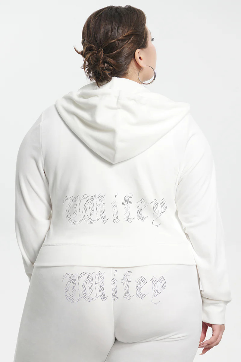 Wifey Customizable Big Bling Velour Hoodie | Juicy Couture
