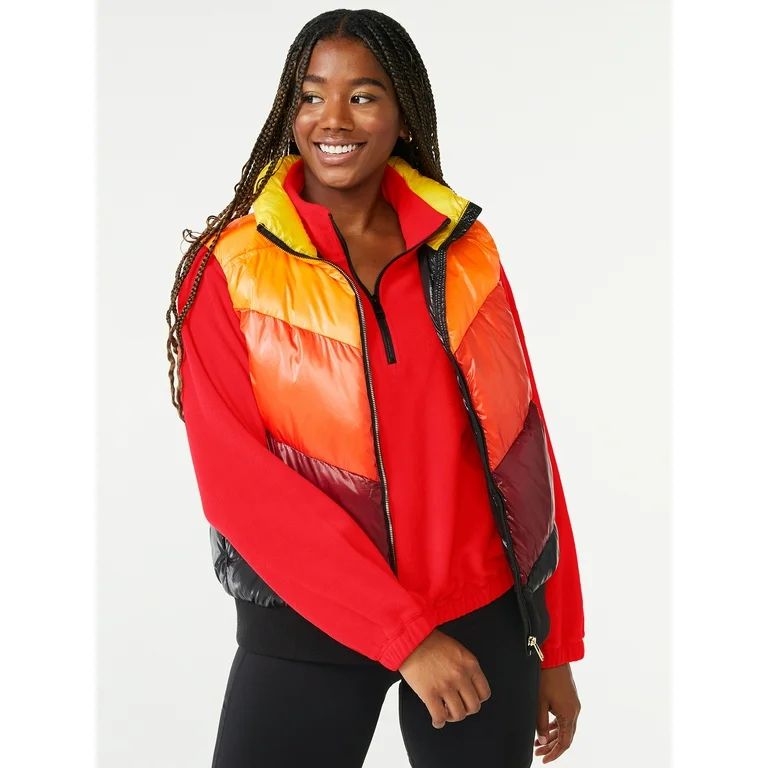 Love & Sports Women's Colorbocked Vest - Walmart.com | Walmart (US)