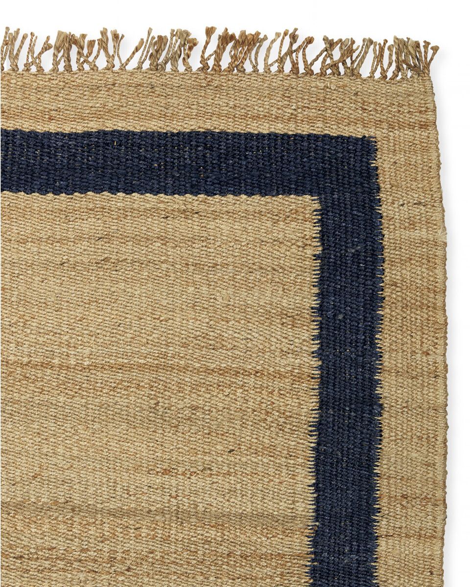 Jute Border Rug - Navy | Serena and Lily