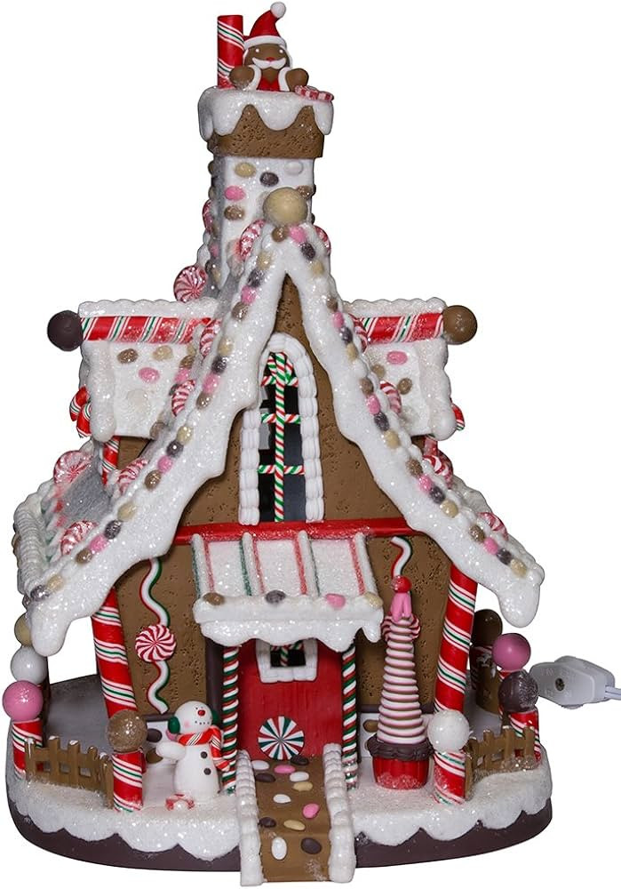 Kurt Adler 12-Inch Lighted Christmas Gingerbread House | Amazon (US)
