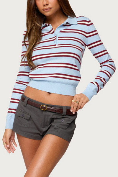Edikted Brayden Striped Polo Sweater | Urban Outfitters (US and RoW)
