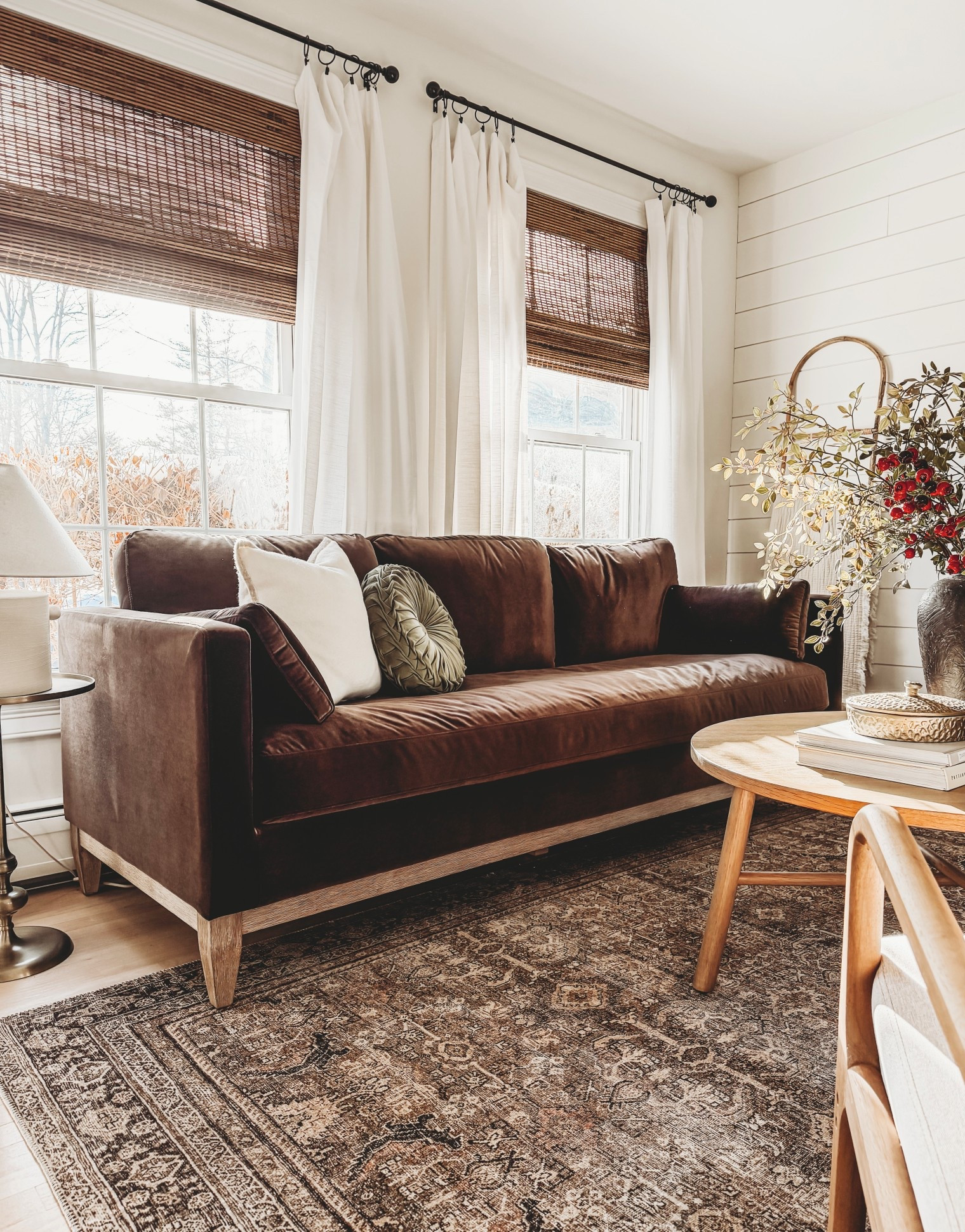 living room, living room design, moody living room, velvet sofa, loloi rug, studio McGee, hearth & hand, interior design

#LTKHome