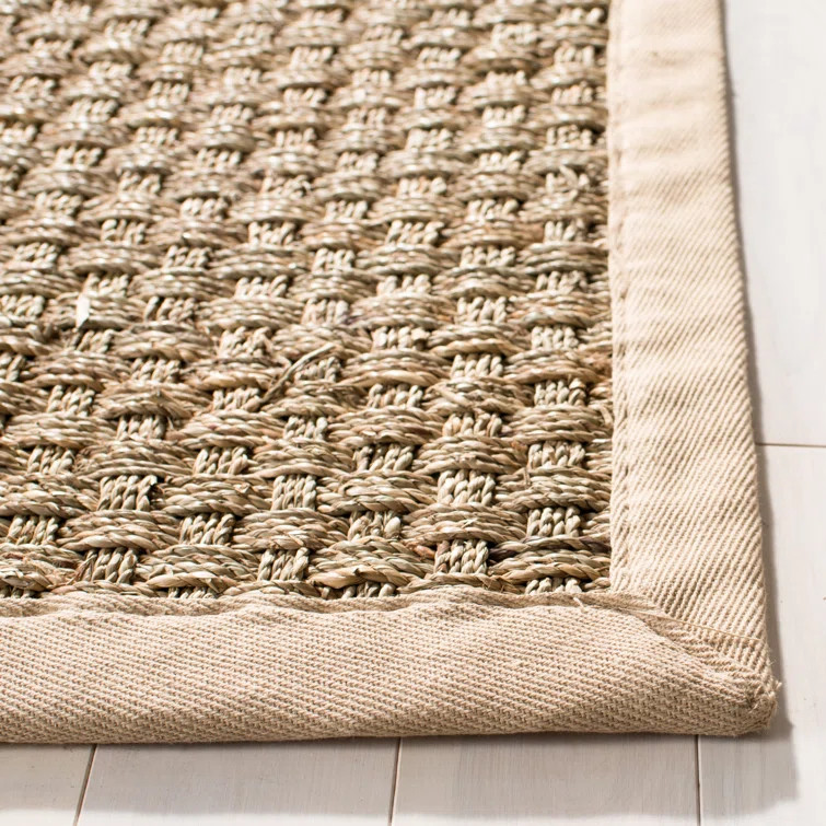 Jeremy Bamboo Slat/Seagrass Area Rug in Natural / Beige | Wayfair Professional