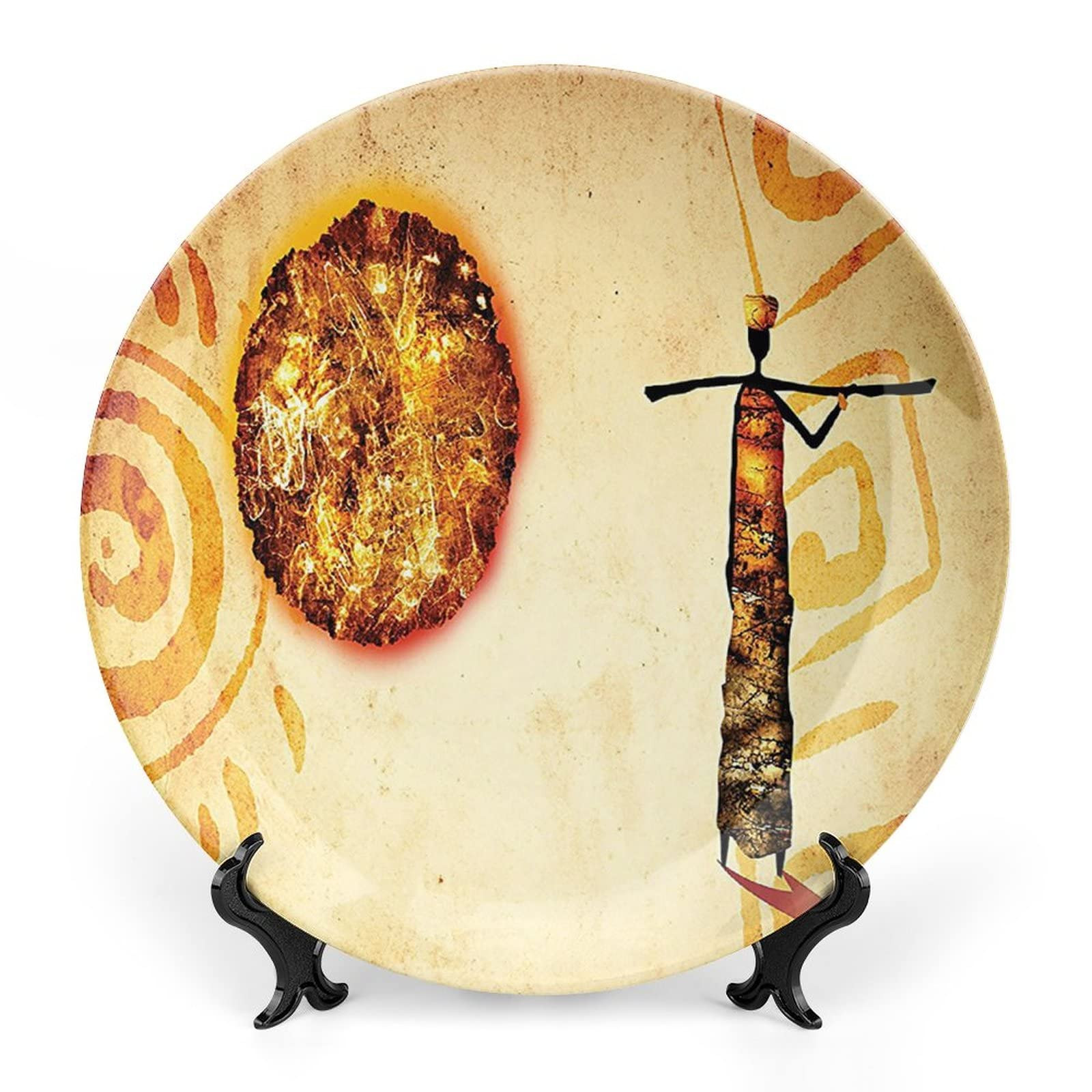 Ceramic Display Plate, African Decor Ceramic Hanging Decorative Plate, Exotic African Tribal Patt... | Amazon (US)