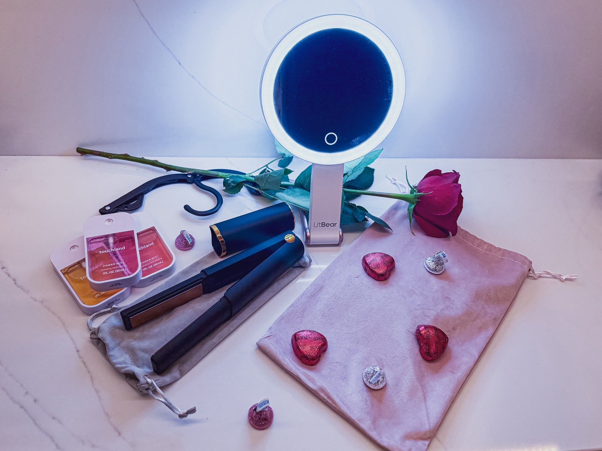 On the go favorites 

Cordless straightener 
Travel Makeup mirror 
Hand sanitizer sprayy

#LTKselfcare #LTKTravel #LTKdayinmylife