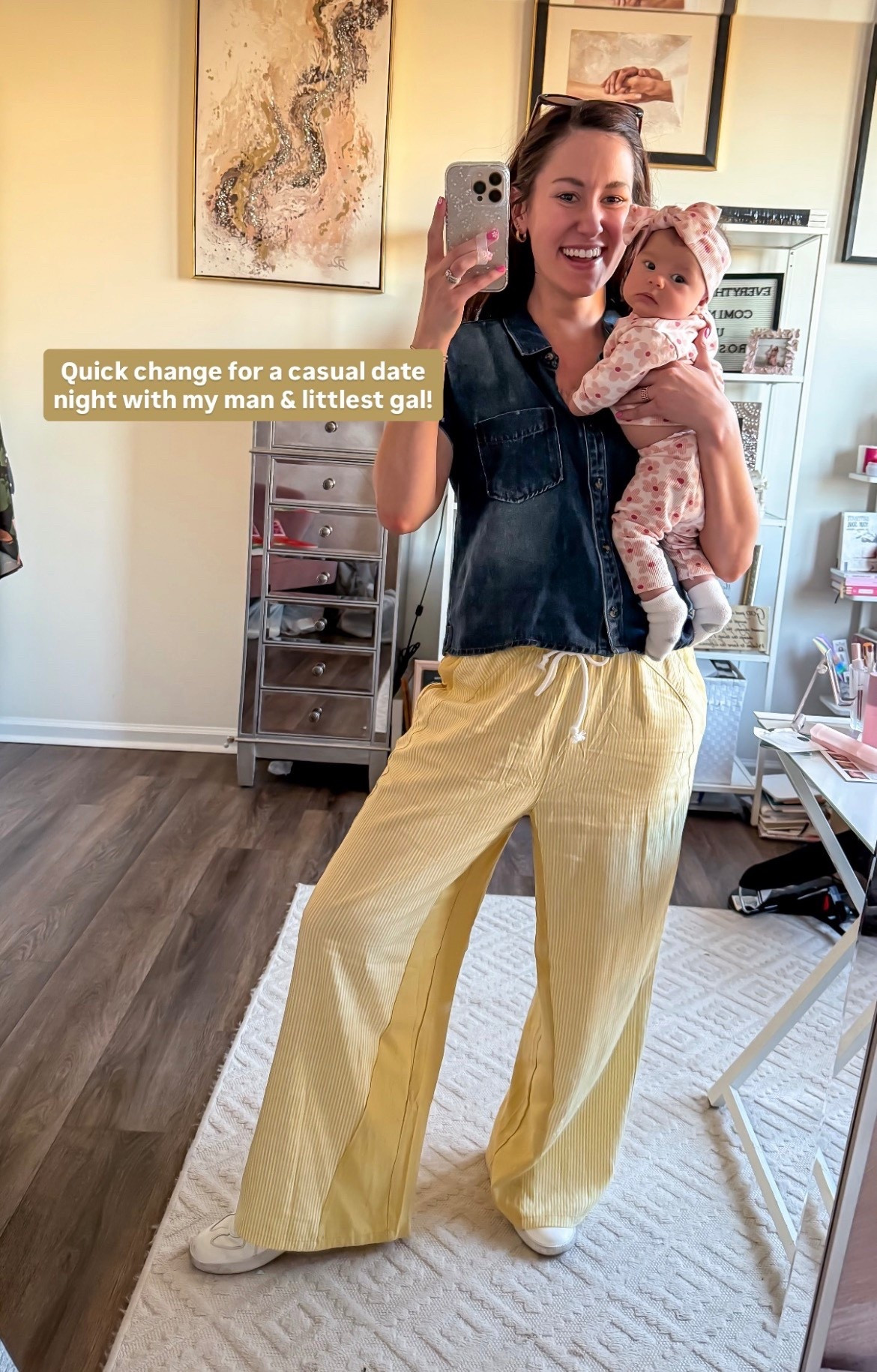 Yellow striped pull-on pants 💛

#LTKdayinmylife #LTKootd #LTKmomlife