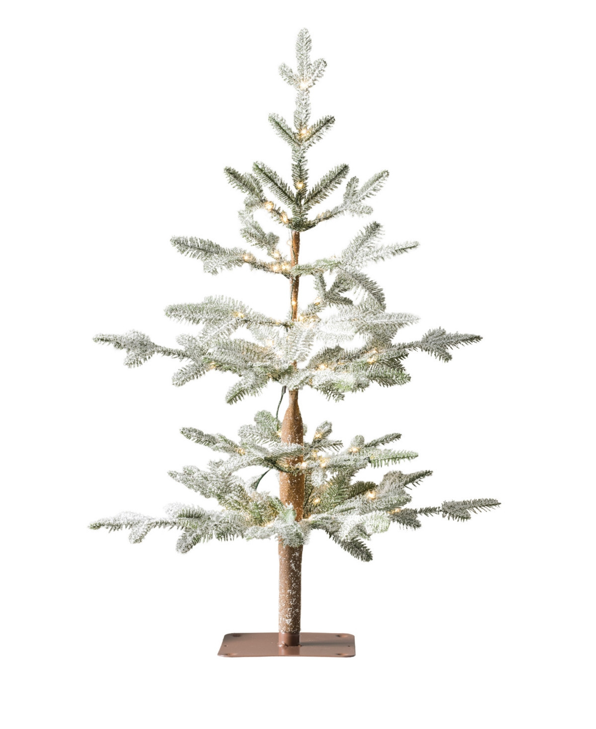 Balsam Hill 3 ft Frosted Alpine Balsam Fir Pre-Lit Tabletop Tree - White | Macy's