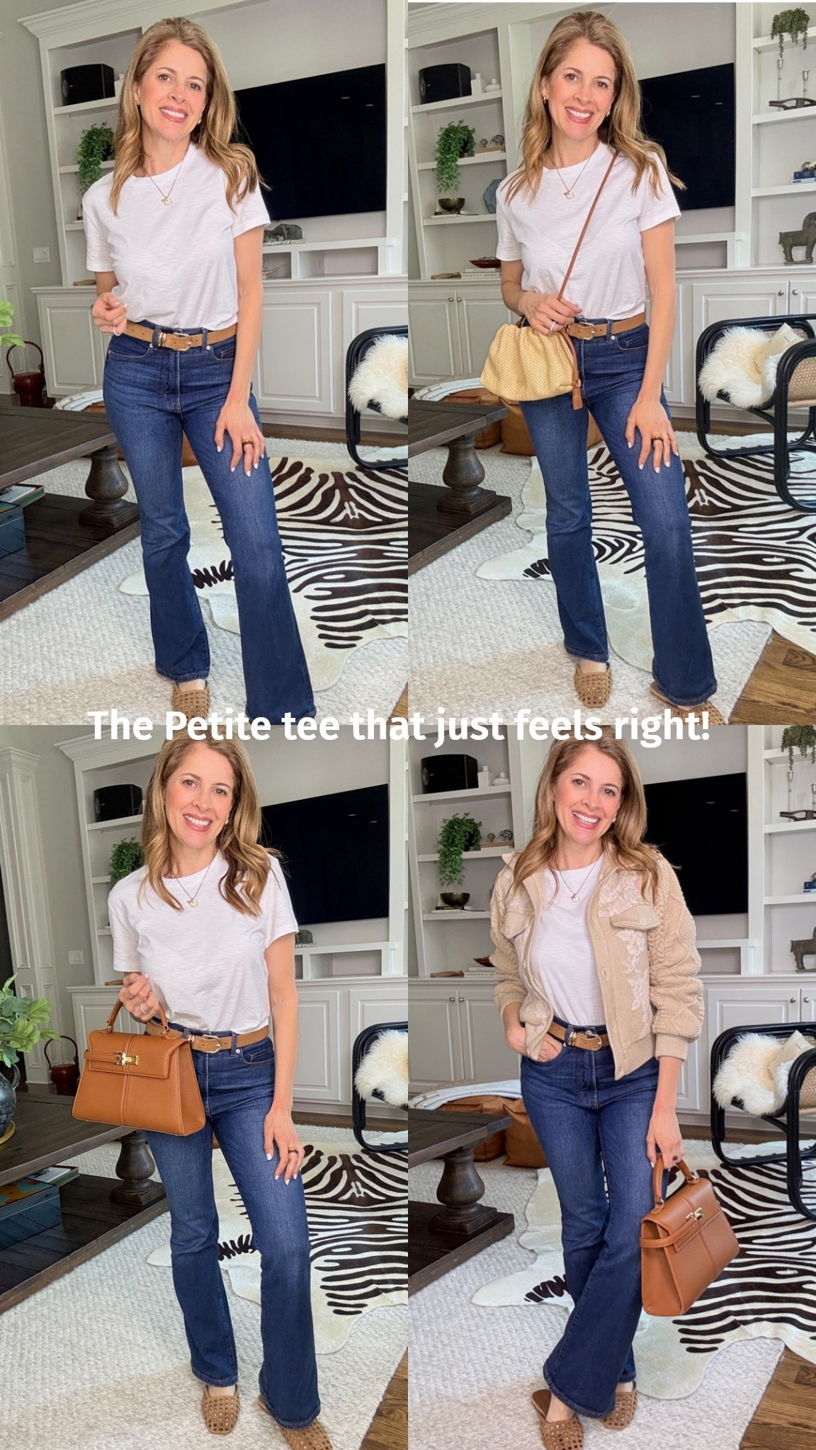 Petite friendly basics that just fit right ✨

This tee makes all the difference
Shorter sleeves = cleaner proportions + a more defined waist

Paired with my go-to jeans

Top XXS
Jeans 24P
Shoes: 6.5

Everything linked in here🤍

#LTKdayinmylife #LTKPetite #LTKootd