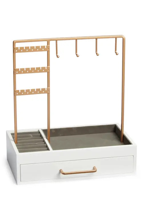Nordstrom Vanity Jewelry Organizer in White- Black- Gold at Nordstrom | Nordstrom
