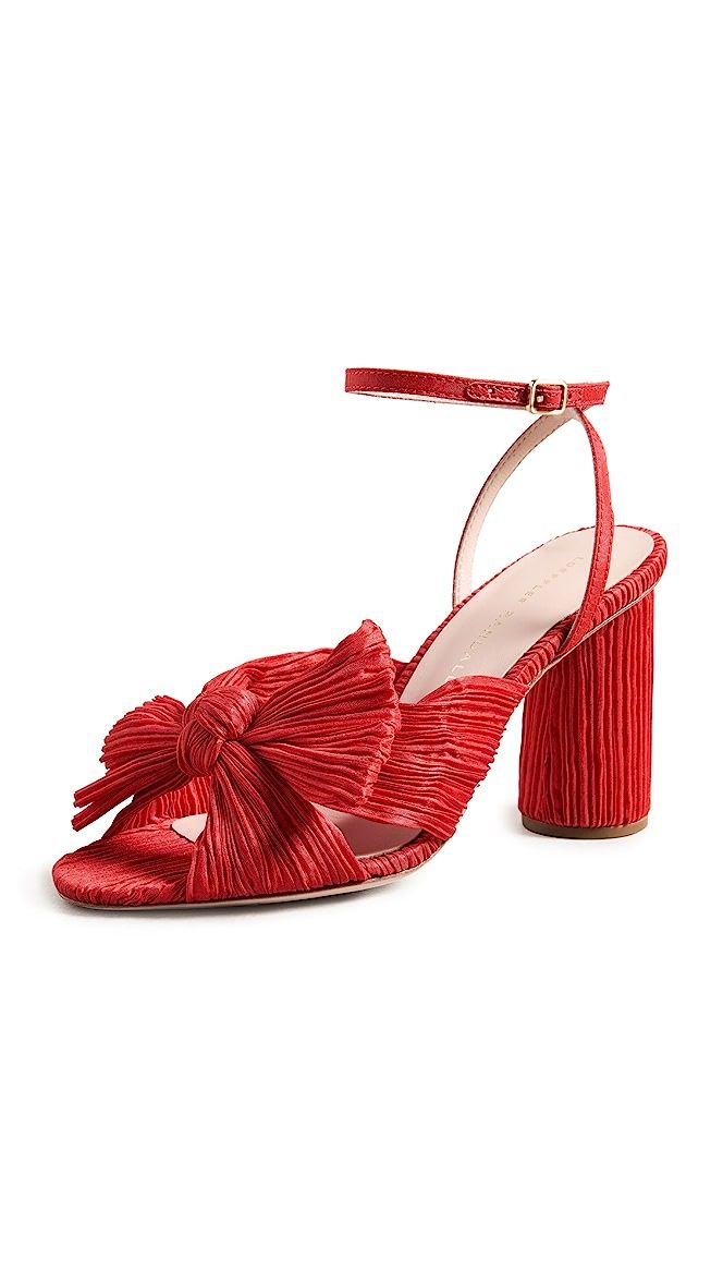 Camellia Pleated Bow Sandals | Shopbop