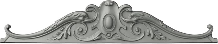 Ekena Millwork 42 3/8"W x 8 3/8"H x 2 1/2"P Kendall Center with Scrolls Onlay | Amazon (US)