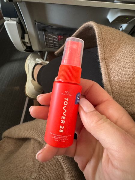Spritz on your face during flights to keep it moisturized  