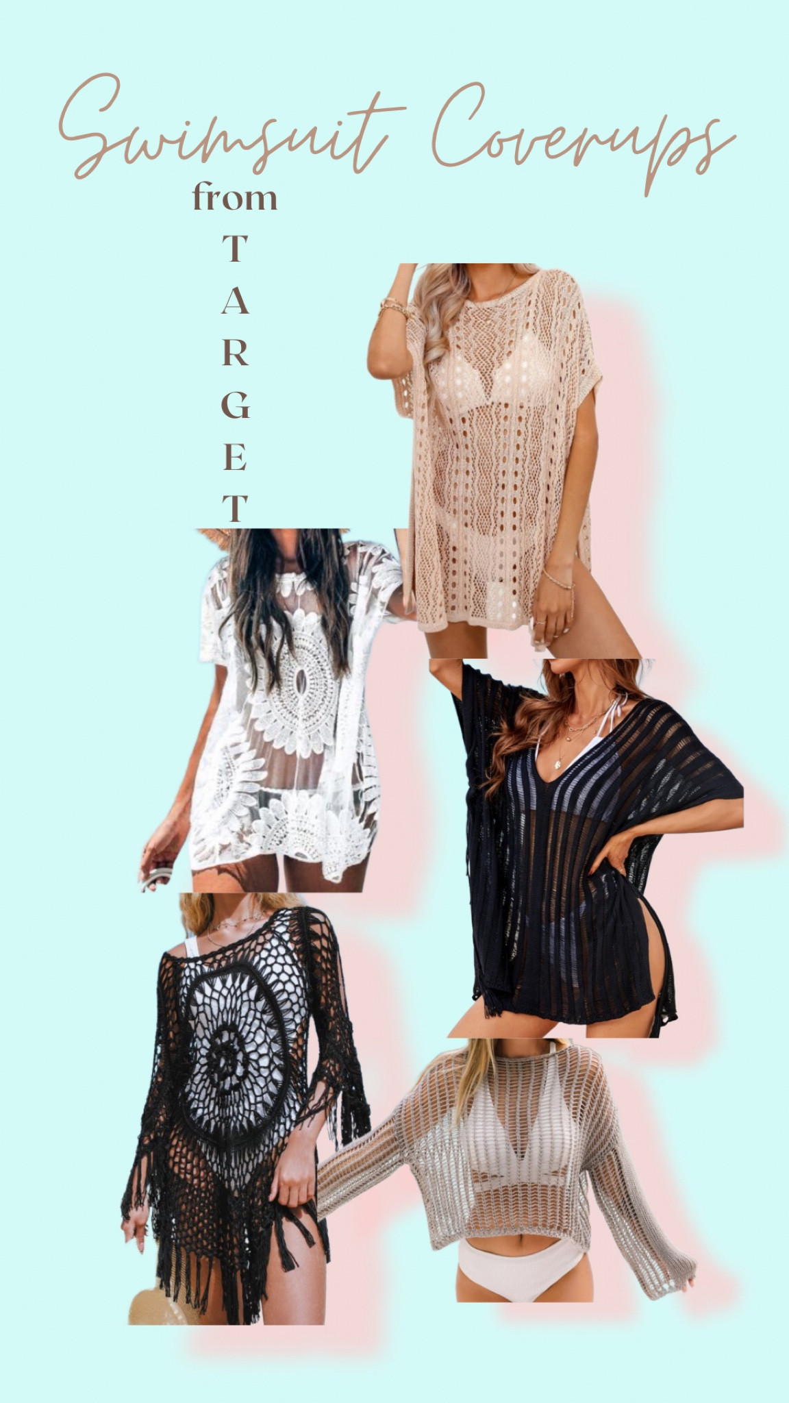 target finds, swimsuit cover ups, bikini cover up, bathing suit cover up, pull over crochet cover, summer

#LTKsalealert #LTKswim #LTKSeasonal