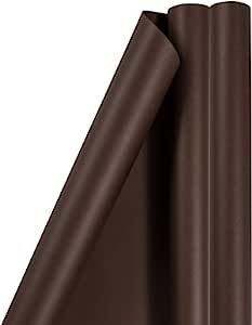 Amazon.com : JAM PAPER Gift Wrap - Matte Wrapping Paper - 50 Sq Ft Total - Matte Chocolate Brown ... | Amazon (US)