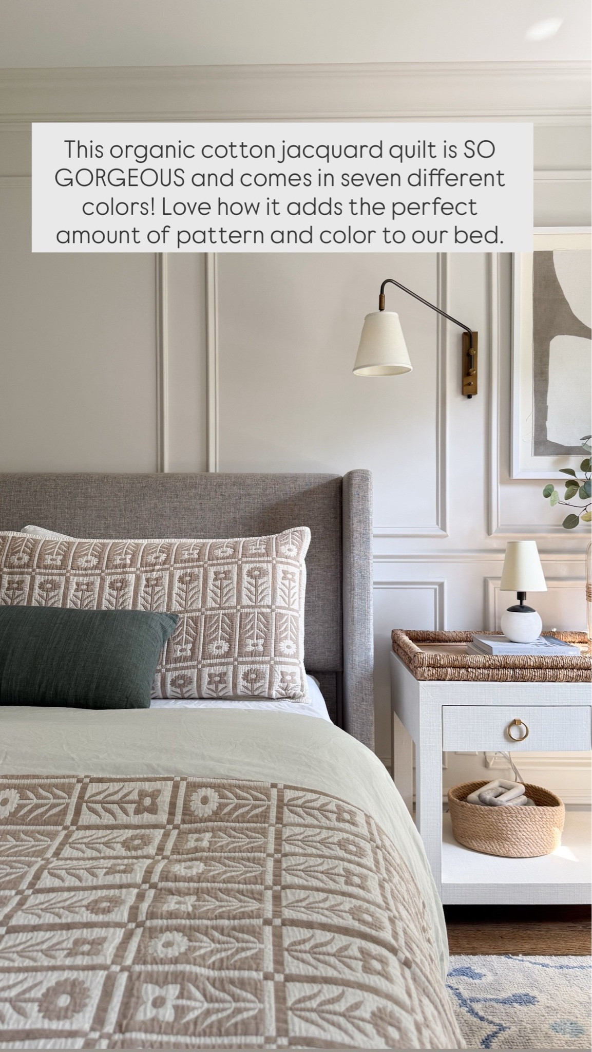 I gave our bedroom a little summer bedding refresh with the help of @Quince and I’m so in love with how it turned out! 

I really like to mix patterns, colors and materials so I chose the softest giza cotton white sheet set and paired it with a crisp percale duvet cover (in the prettiest mist blue color) and a jacquard floral quilt in toffee. Linking our bedding along with other pieces that I love from @Quince! #QuincePartner

#LTKHome #LTKdayinmylife #LTKgrwm