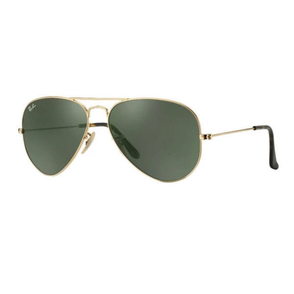 Men's Ray-Ban Aviator Havana Collection Sunglasses Polished Arista Gold/G-15 Green | Scheels