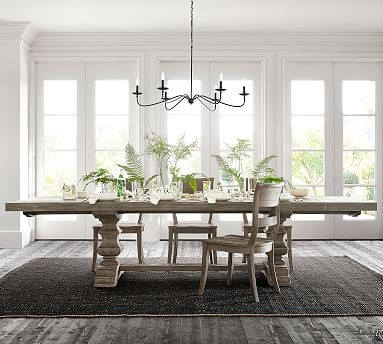 Banks Extending Dining Table, Gray Wash | Pottery Barn (US)