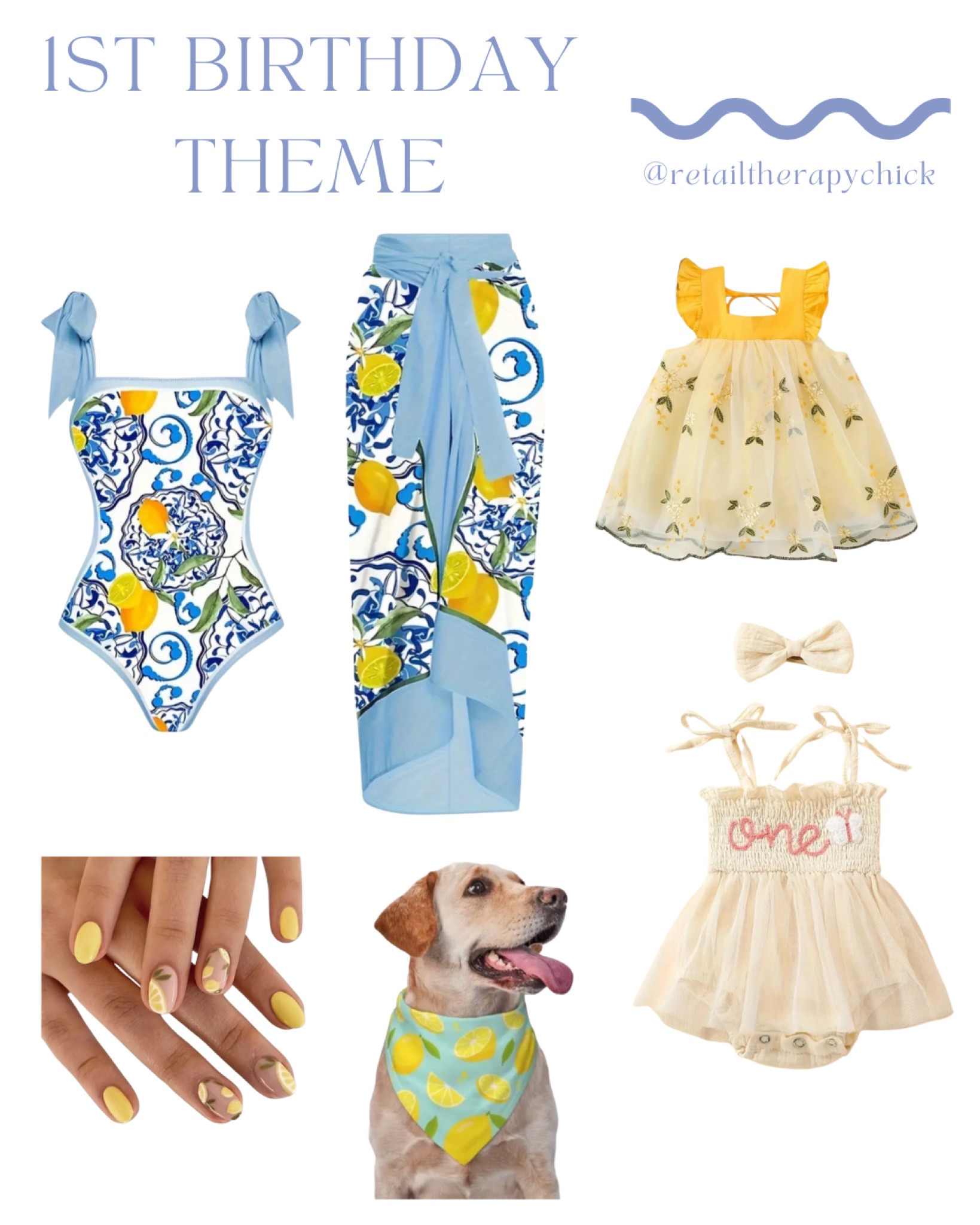 first birthday lemon themed family outfits for mom, pup & baby 🍋🤍

#LTKBaby #LTKSwim #LTKPlusSize