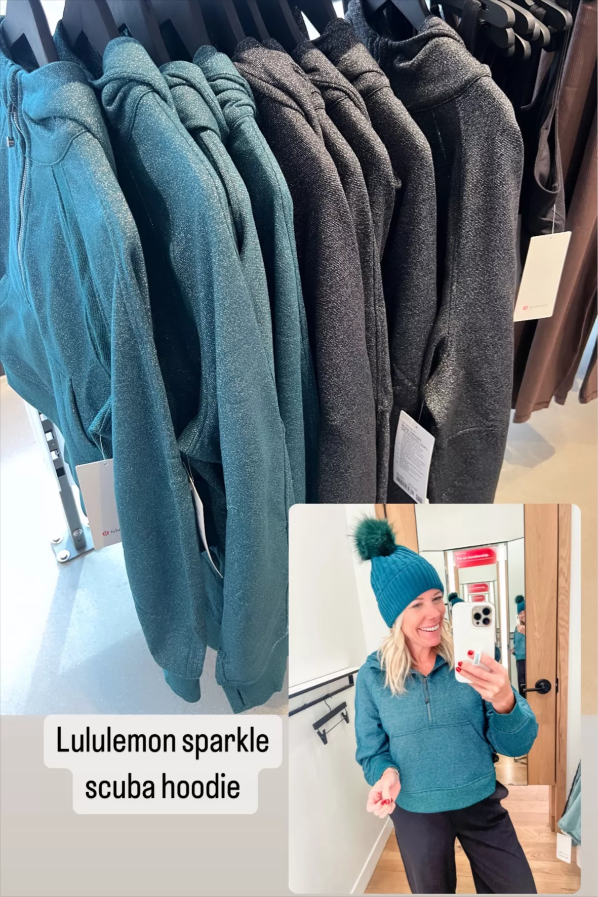 ❤️ Lululemon Scuba Oversized Half 1/2 Zip Hoodie XS/S Black BLK Crop  Sweater NWT