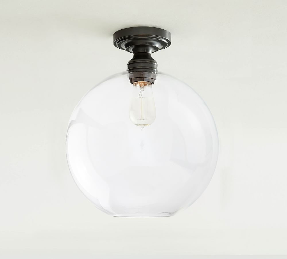Glass Globe Flush Mount | Pottery Barn (US)