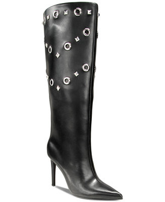 Women's Saiqa Grommet Knee High Boots, Created for Macy's | Macy's