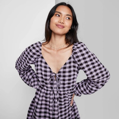 Women's Long Sleeve Tie-Front Muse Dress - Wild Fable™ | Target