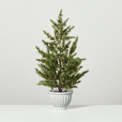 16" Faux Spruce Tree in Fluted Pot - Hearth & Hand™ with Magnolia | Target