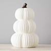 Click for more info about White Stacked Pumpkin Statue