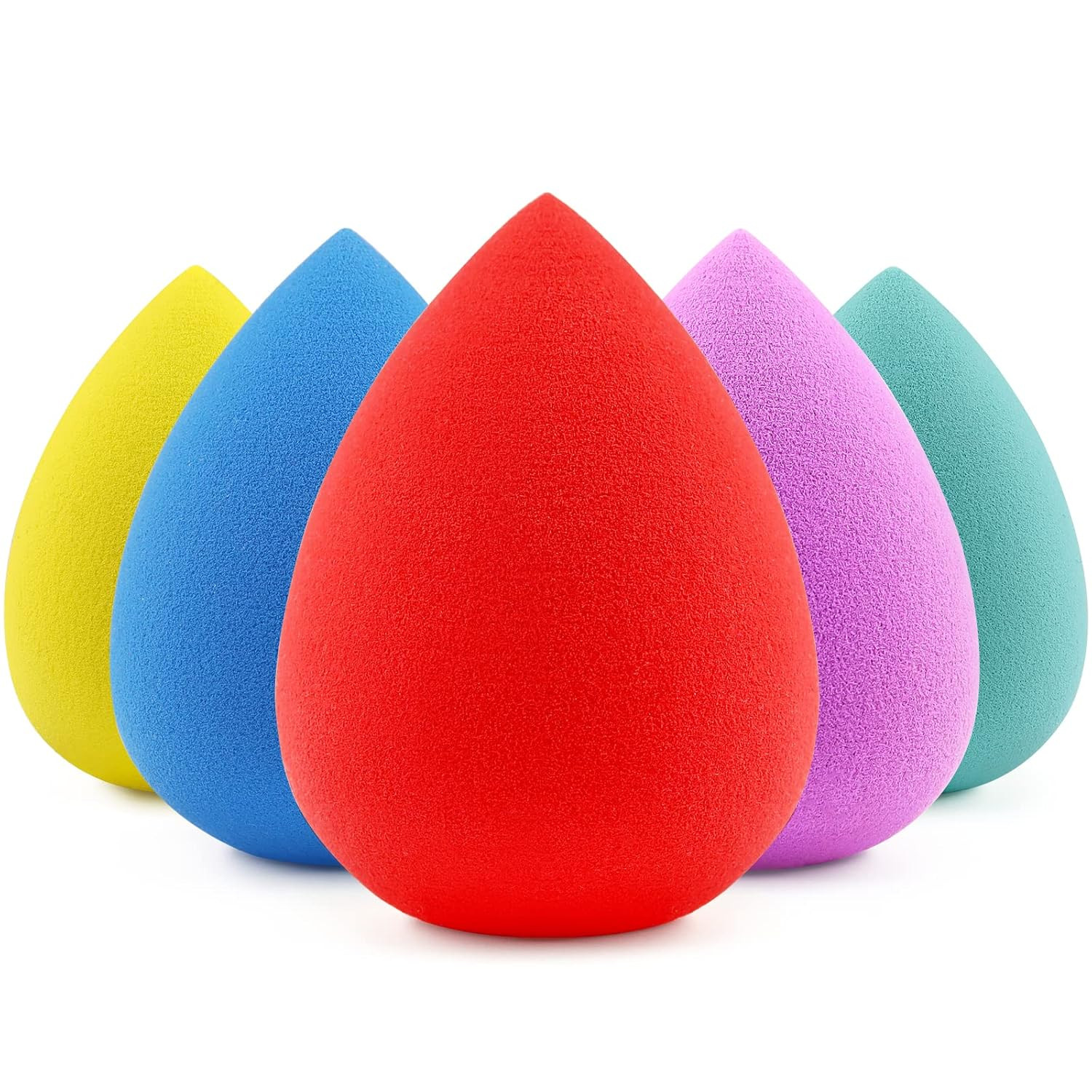 BEAKEY 5 Pcs Makeup Sponges Set, Latex-Free, High-density Wonder Blender Perfect for Liquid, Crea... | Amazon (US)