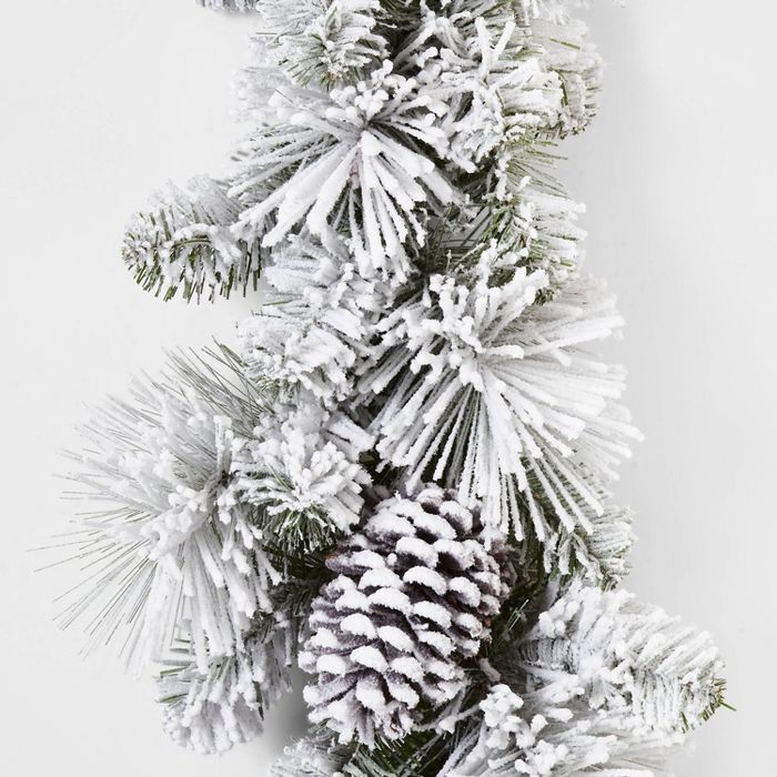 6' Unlit Flocked Pinecone Mixed Pine Christmas Garland - Wondershop™ | Target