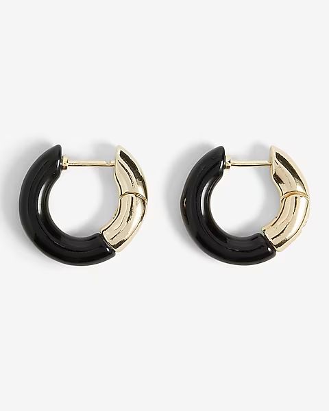 Half Painted Mini Hoop Earrings | Express