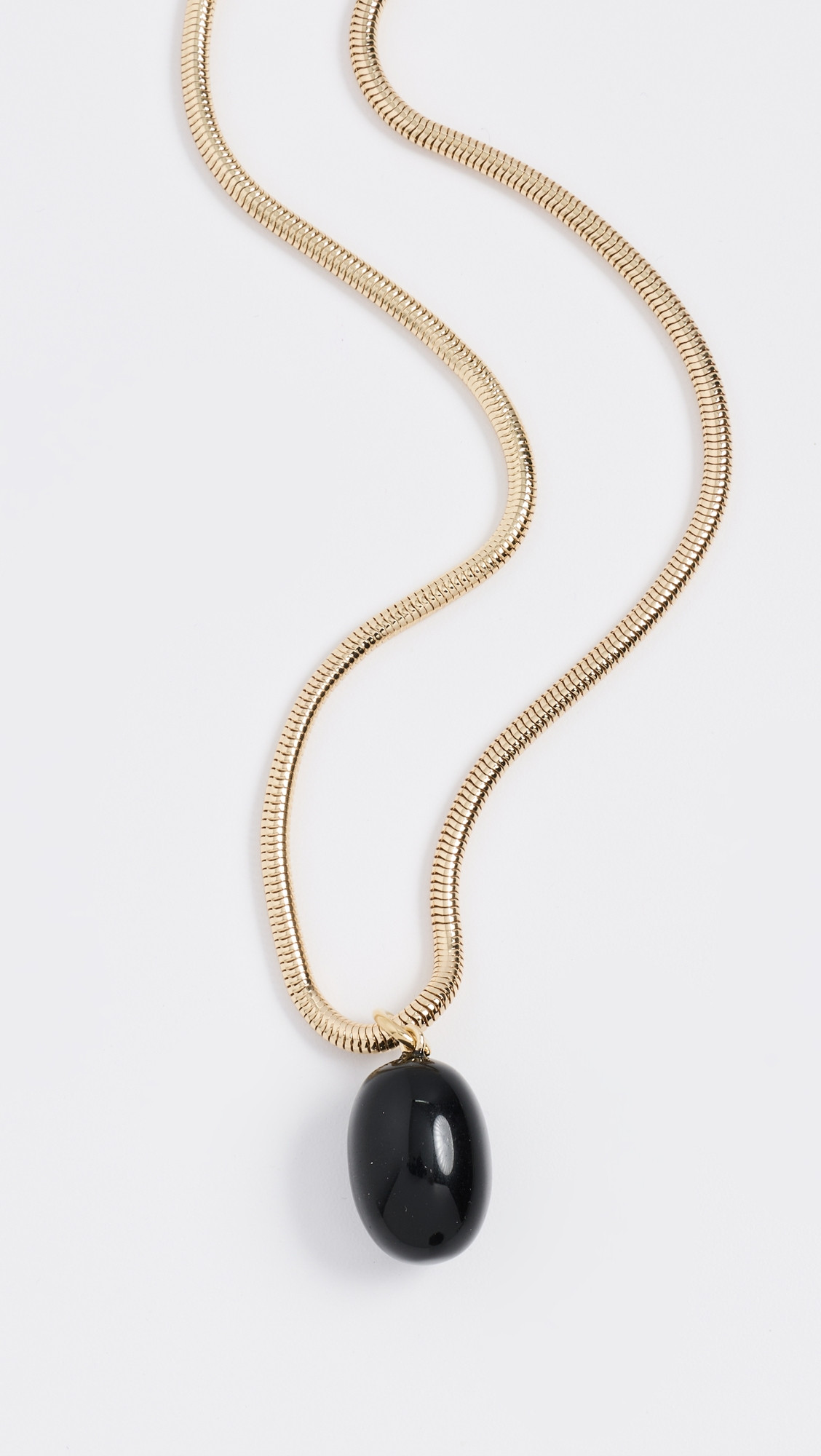 The Simple Pendant Necklace - Gold/Onyx | Shopbop