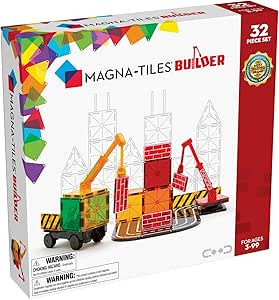 MAGNA-TILES Builder 32-Piece Magnetic Construction Set, The Original Magnetic Building Brand | Amazon (CA)
