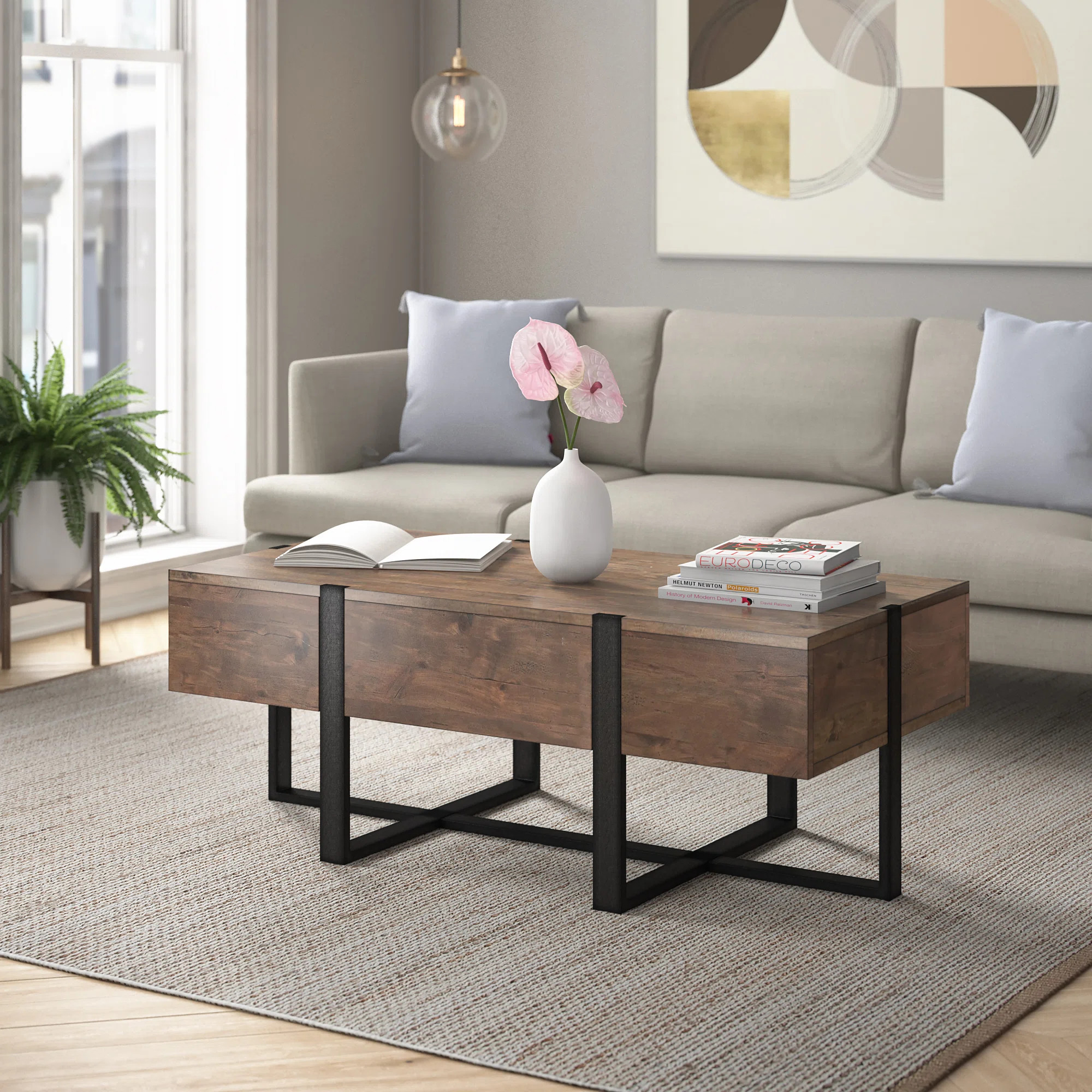 Latrevion Solid Wood Top Coffee Table | Wayfair North America