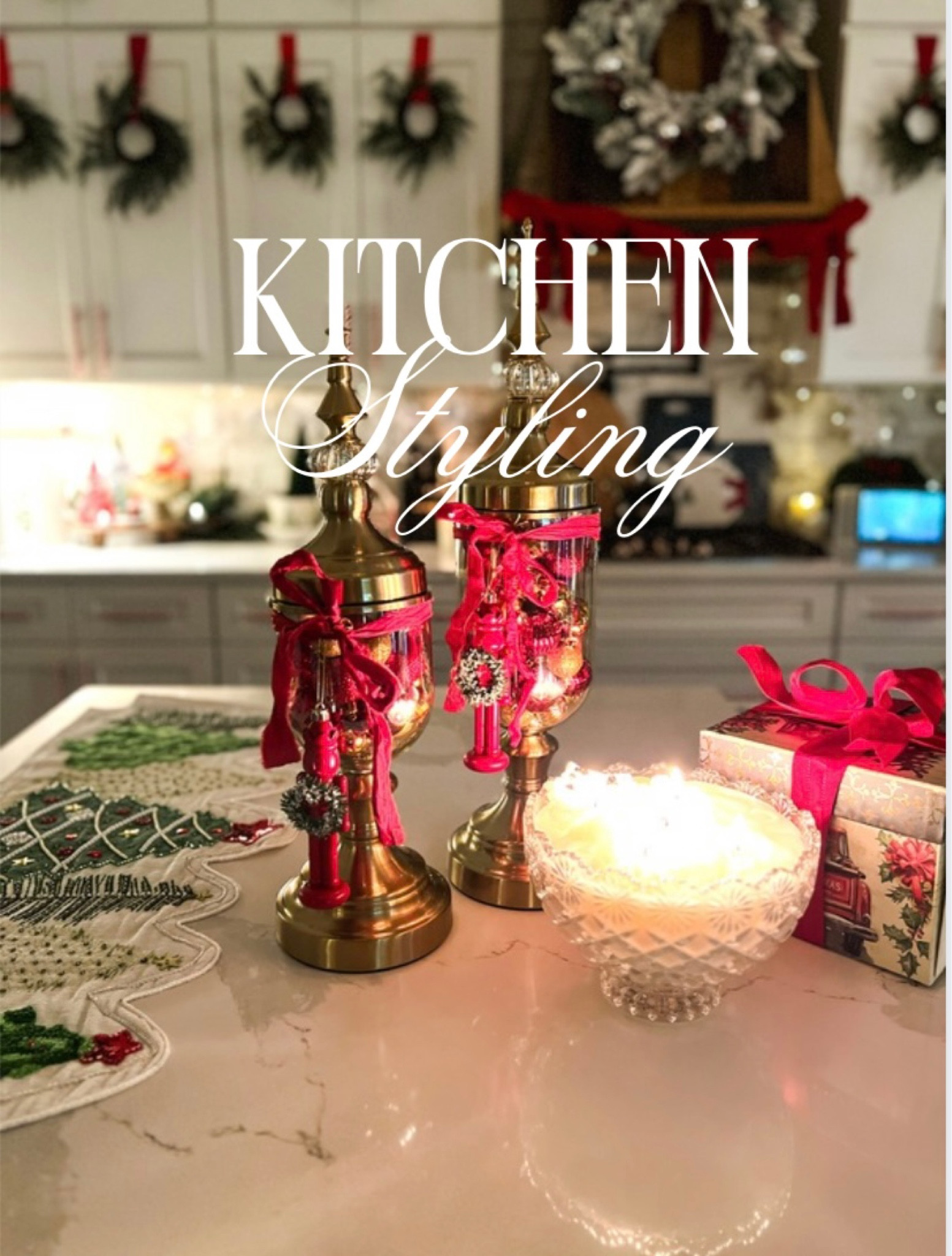 So in love with these decorative apothecary jars! Perfect for year around, but so special for the holidays! Great and simple kitchen decor. 

#LTKSeasonal #LTKHoliday #LTKHome